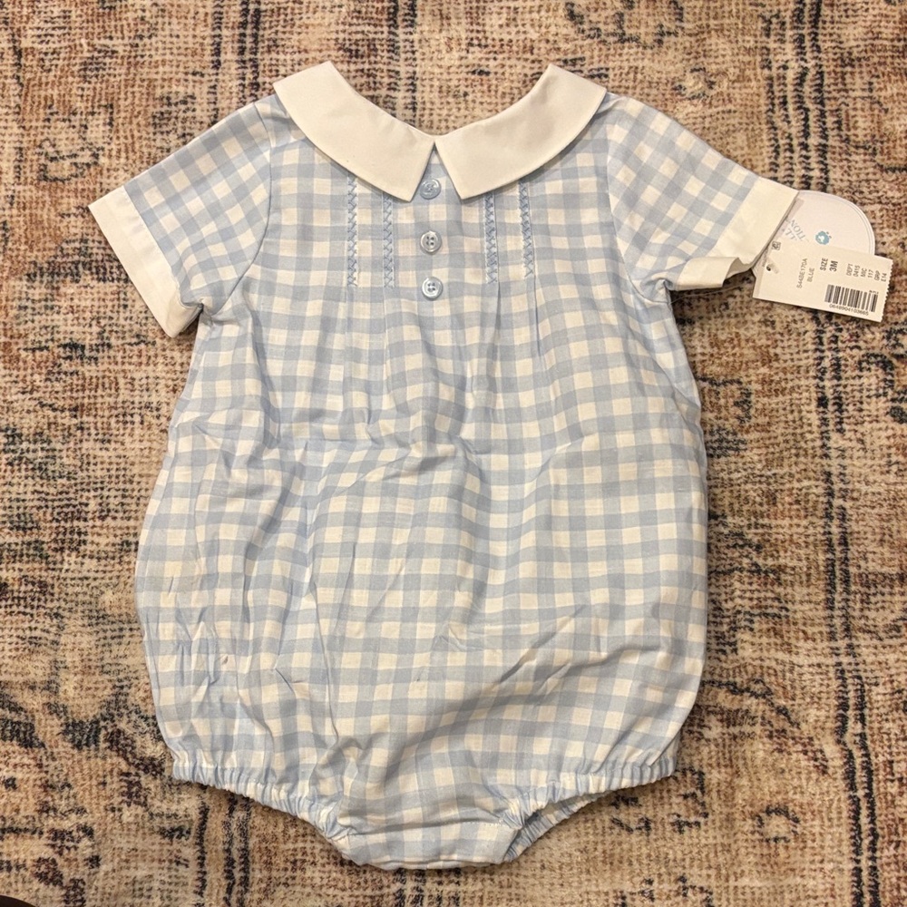 Edgehill Collection Blue and White Gingham Bubble